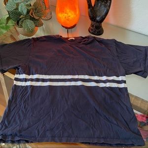 Brandy Melville John Galt Navy & White Striped T-Shirt